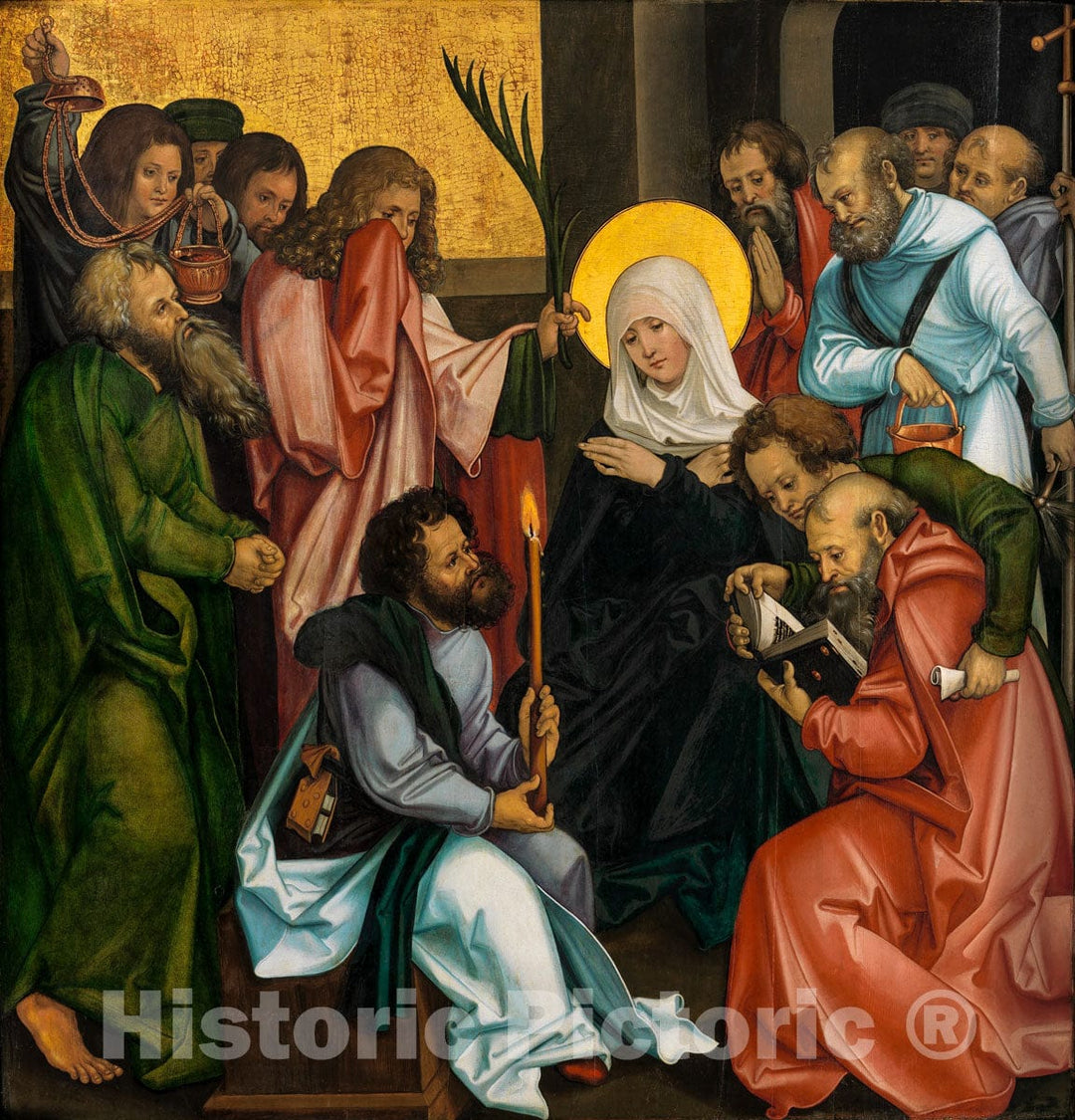 Art Print : Hans Schäufelein - The Dormition of the Virgin : Vintage Wall Art