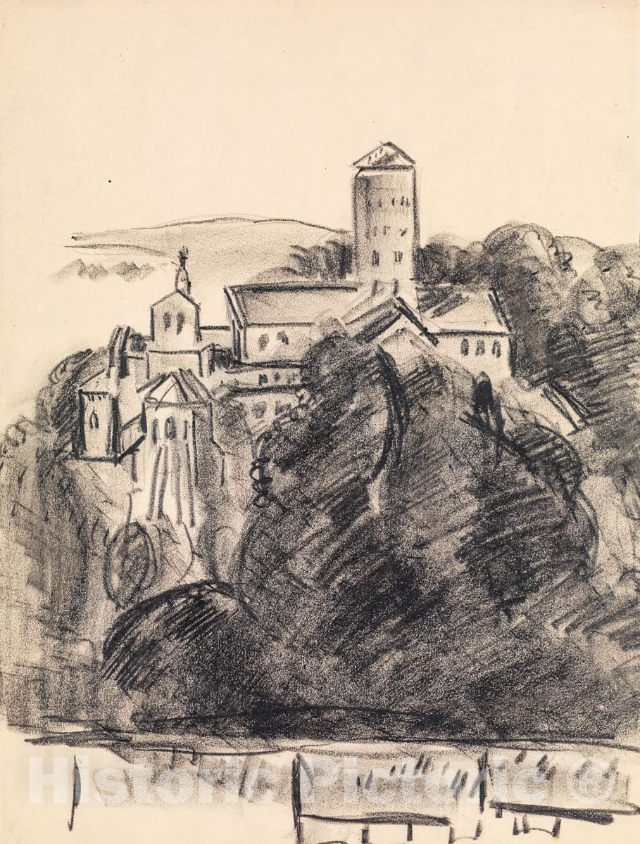 Art Print : Marsden Hartley - The Cloisters : Vintage Wall Art