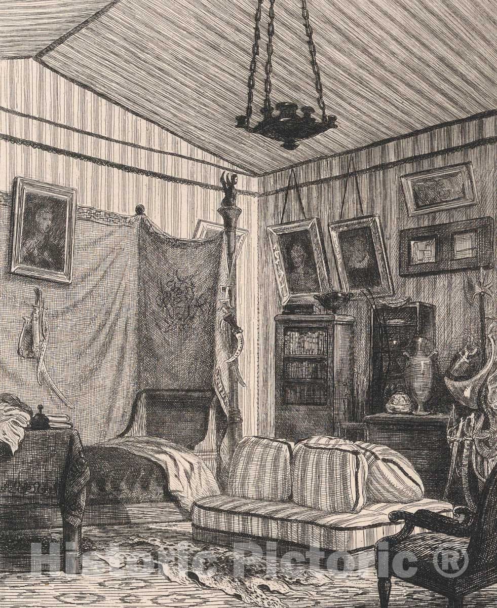 Art Print : Eugène Delacroix - L'appartement du Comte de Mornay : Vintage Wall Art