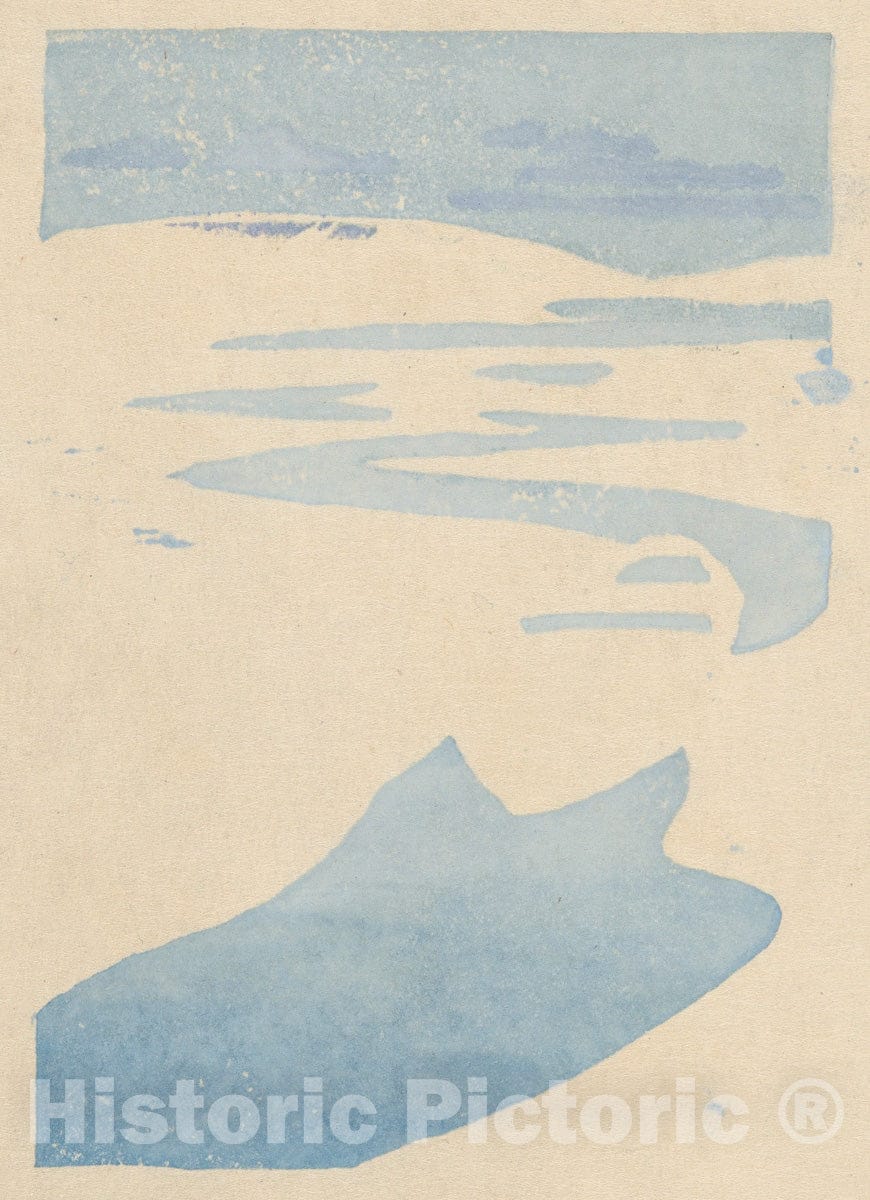 Art Print : Arthur Wesley Dow - "The Derelict" or "The Lost Boat"  v.1 : Vintage Wall Art