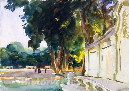 Art Print : John Singer Sargent - Spanish Midday, Aranjuez : Vintage Wall Art