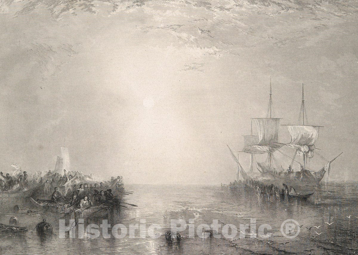 Art Print : Joseph Mallord William Turner - Whalers  v.2 : Vintage Wall Art