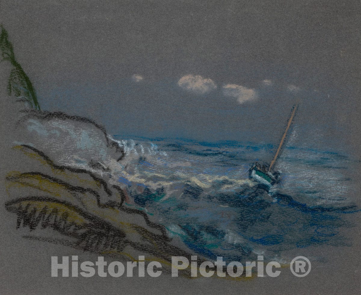Art Print : Arthur B. Davies - Boat in Distress : Vintage Wall Art