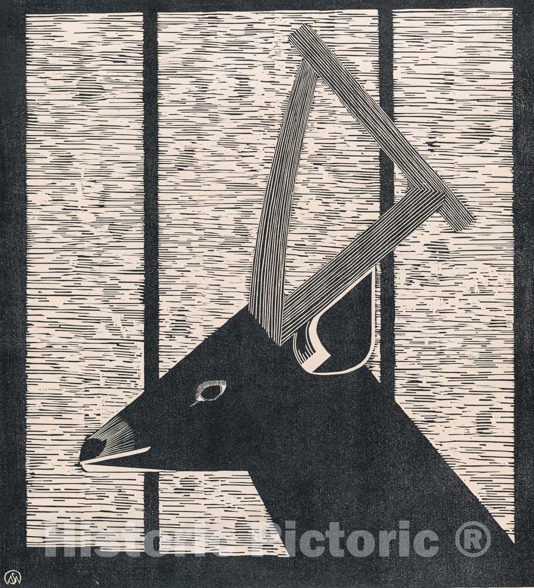 Art Print : Samuel Jessurun de Mesquita - Sambar Deer (Aristoteles Hert) : Vintage Wall Art