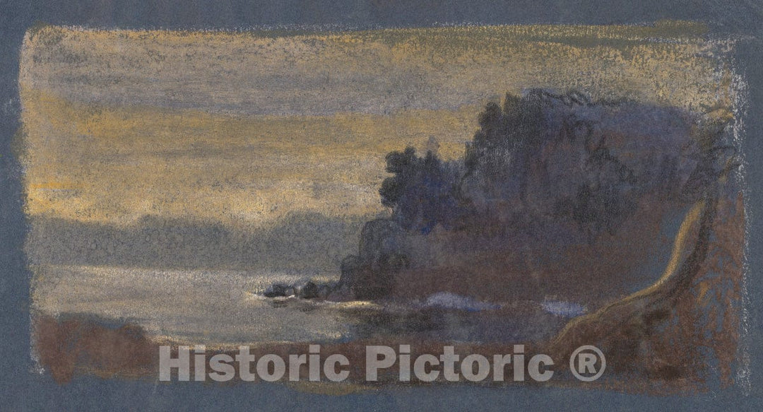 Art Print : Arthur B. Davies - Blue Landscape : Vintage Wall Art