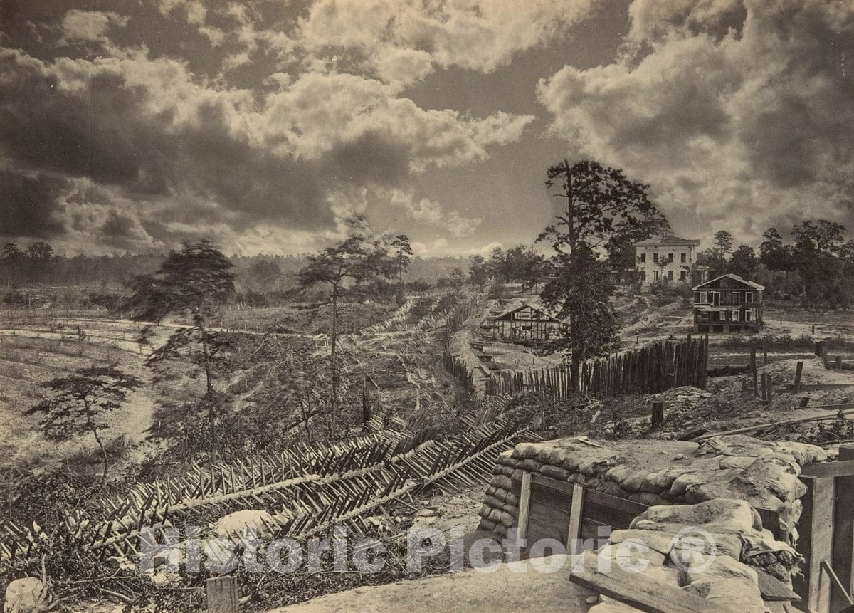 Photo Print : George N. Barnard - Rebel Works in Front of Atlanta, Georgia No. 1 : Vintage Wall Art