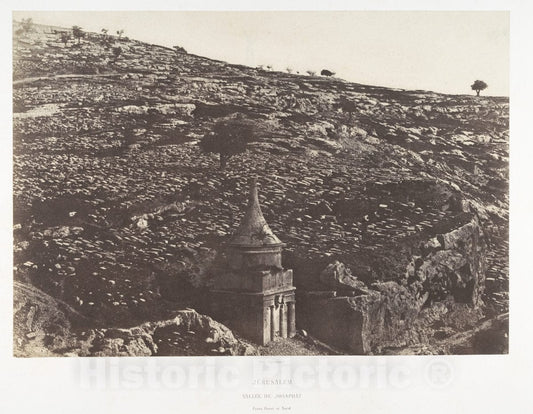 Photo Print : Auguste Salzmann - Jérusalem, Vallée de Josaphat, Faces Ouest et Nord, 1 : Vintage Wall Art