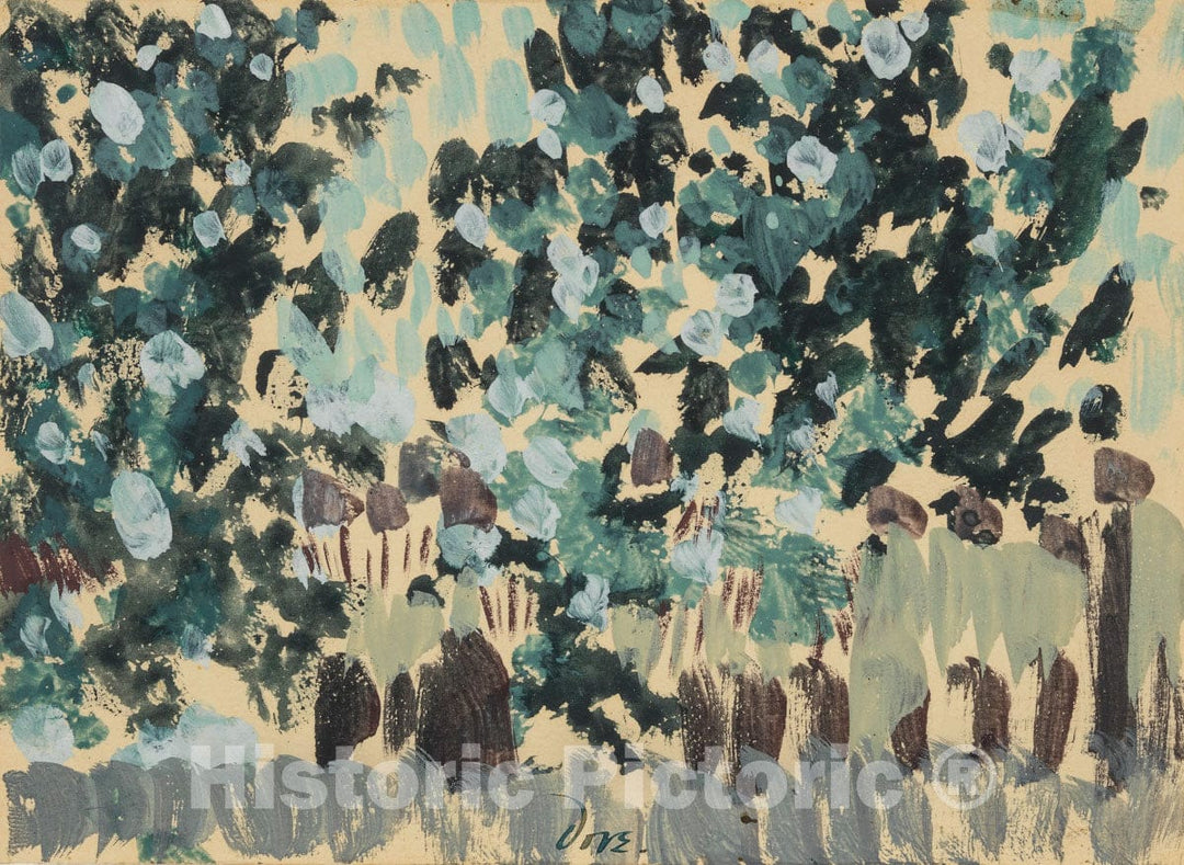 Art Print : Arthur Dove - Green Leaves : Vintage Wall Art