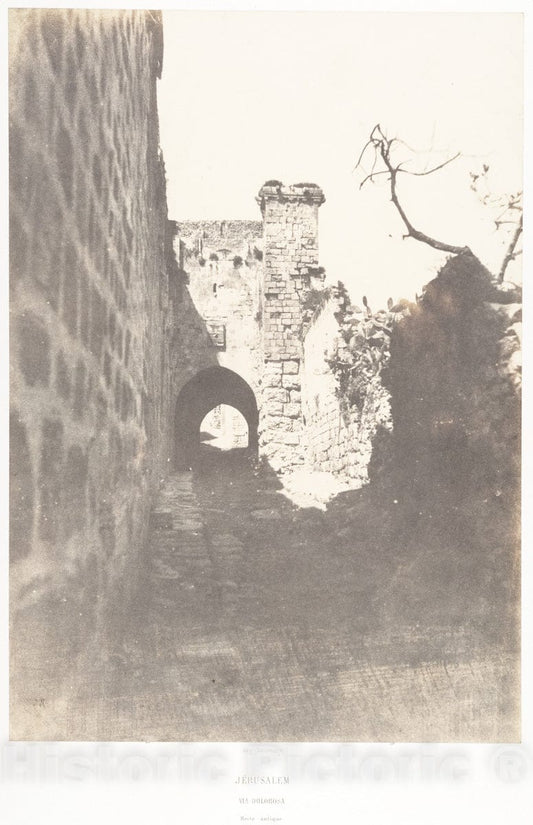 Photo Print : Auguste Salzmann - Jérusalem, Via Dolorosa, Reste Antique : Vintage Wall Art