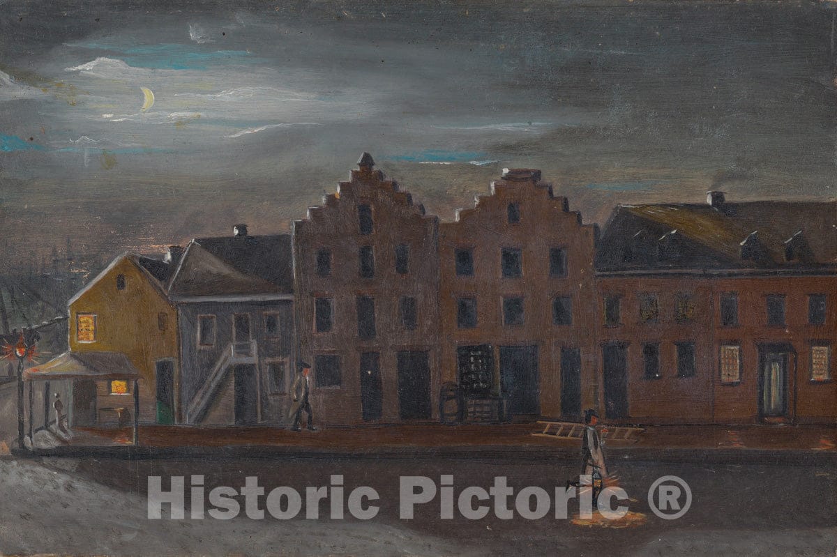 Art Print : William P. Chappel - The Lamp Lighter : Vintage Wall Art