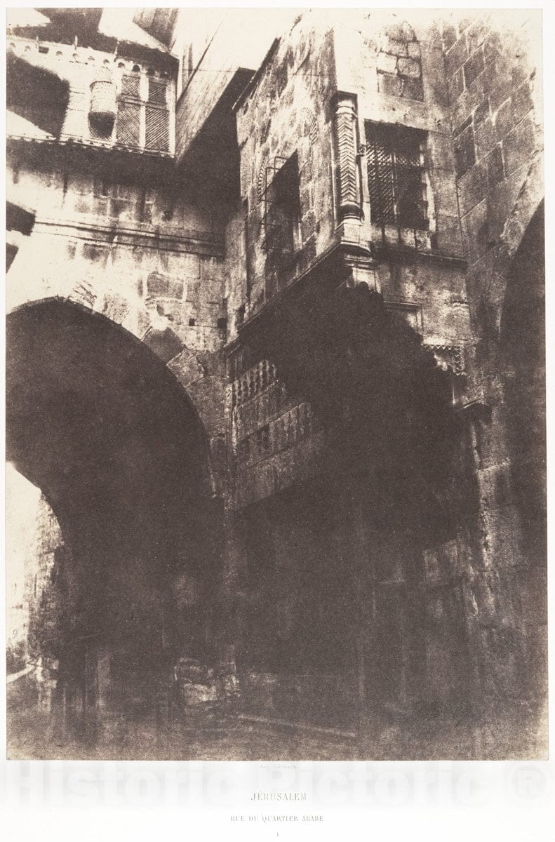Photo Print : Auguste Salzmann - Jérusalem, Rue du quartier arabe, 1 : Vintage Wall Art