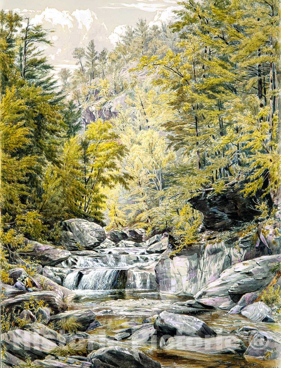 Art Print : William Rickarby Miller - Catskill Clove : Vintage Wall Art