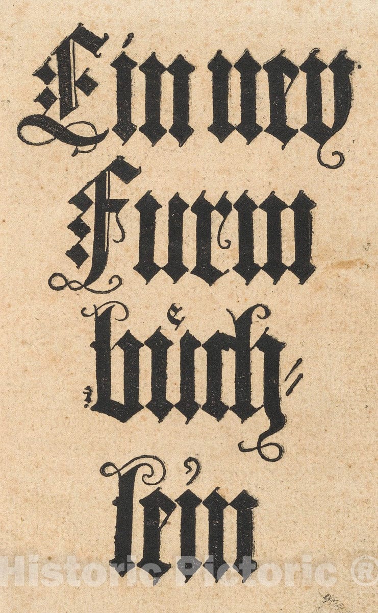 Art Print : Johann Schönsperger the Younger - Ein ney Furmbüchlein : Vintage Wall Art