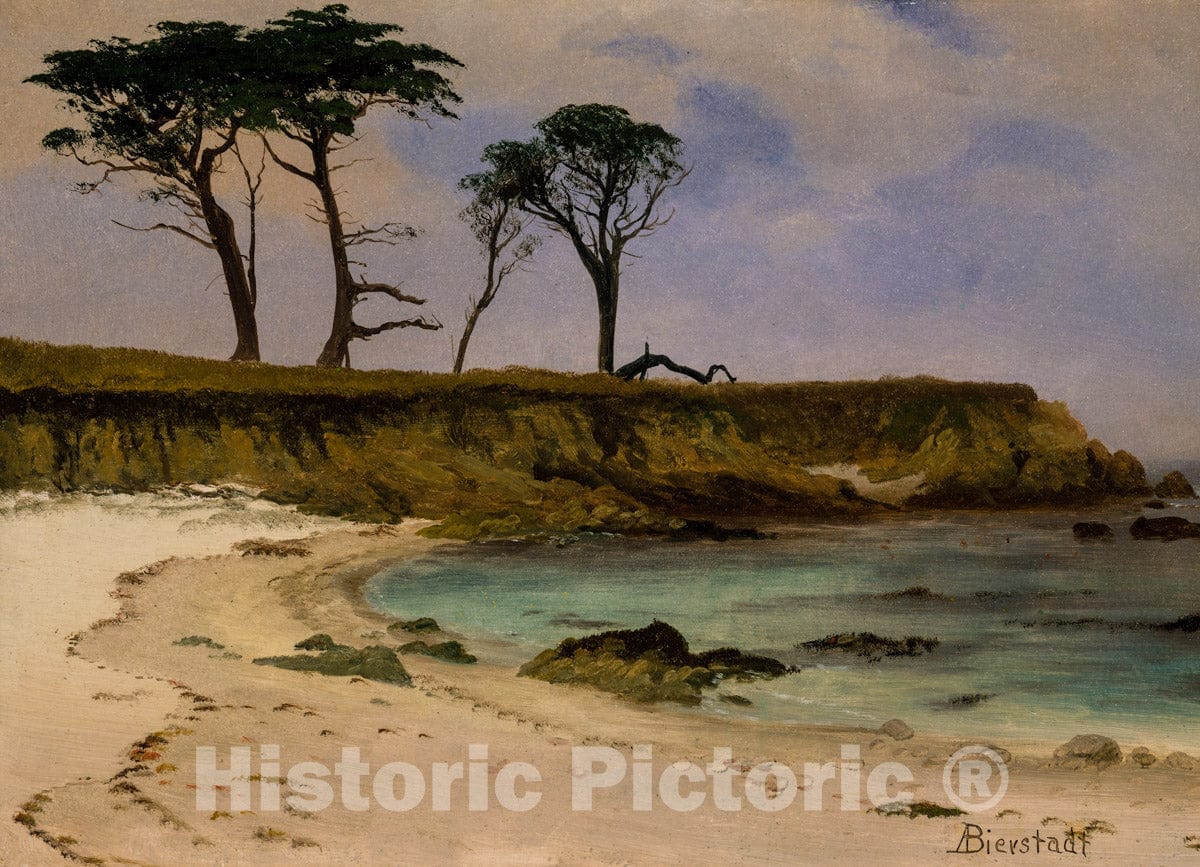 Art Print : Albert Bierstadt - Sea Cove : Vintage Wall Art