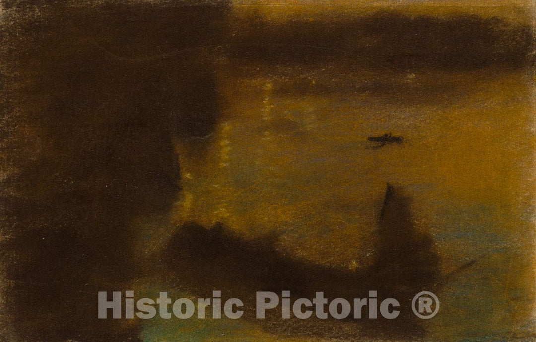 Art Print : Arthur B. Davies - Mysterious Barges II : Vintage Wall Art