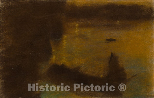 Art Print : Arthur B. Davies - Mysterious Barges II : Vintage Wall Art