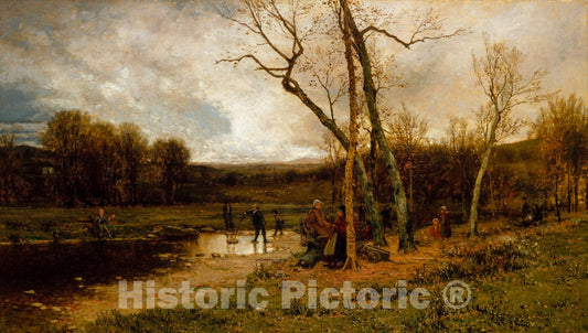 Art Print : Jervis McEntee - Saturday Afternoon : Vintage Wall Art