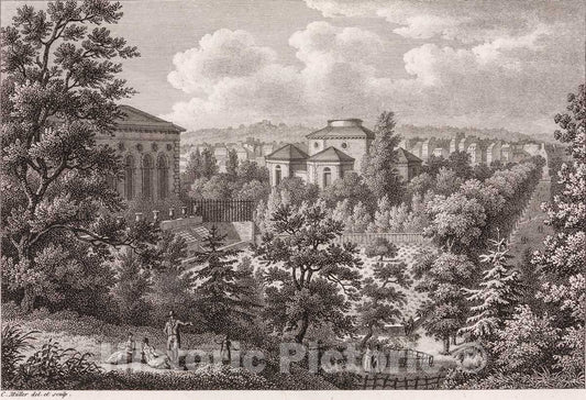 Art Print : Henri-Charles Müller - Vues et description du jardin des plantes : Vintage Wall Art