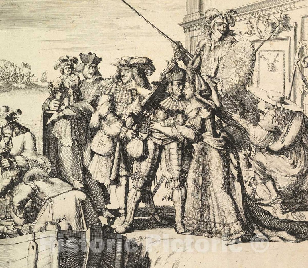 Art Print : Romeyn de Hooghe - Panurge secondé : Vintage Wall Art