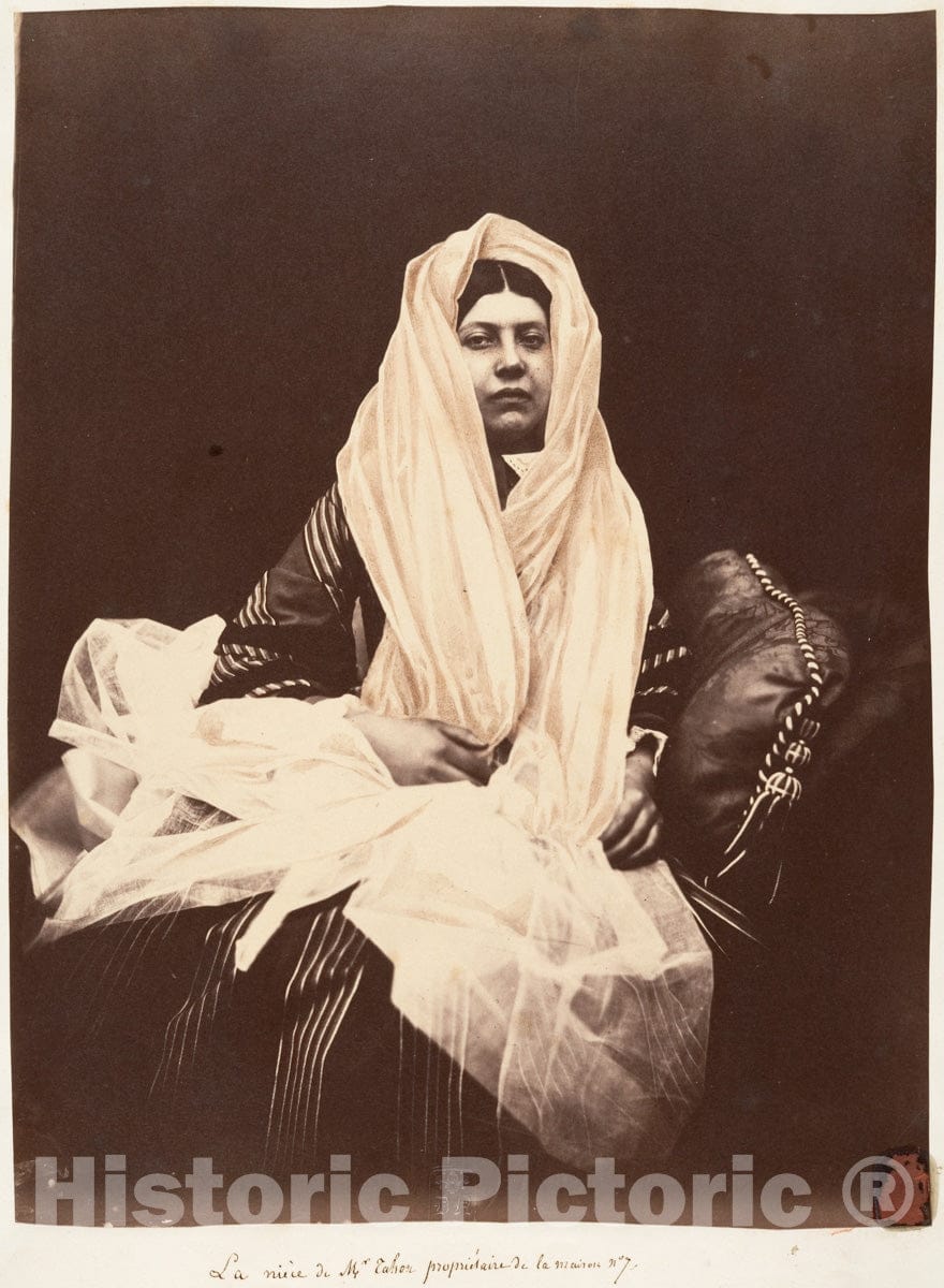Photo Print : Louis-Pierre-Théophile Dubois de Nehaut - La nièce de Mr. Tahon propriétaire de la Maison n° 7 : Vintage Wall Art