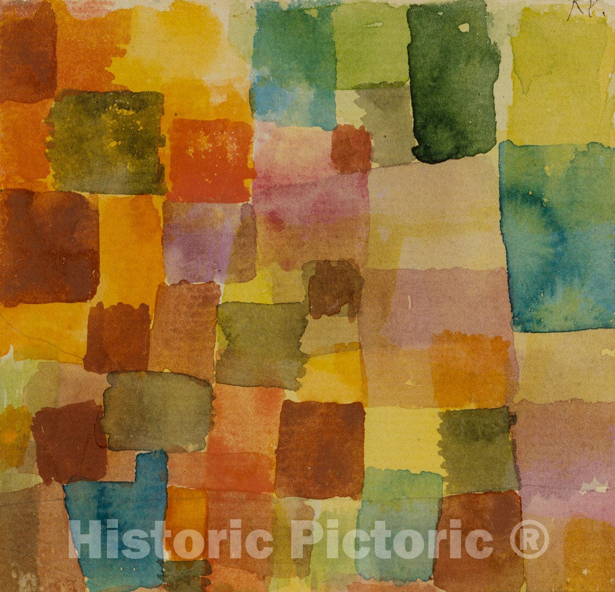 Art Print : Paul Klee - Untitled : Vintage Wall Art