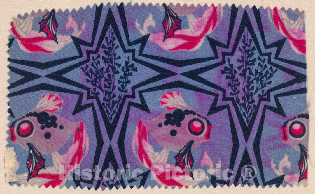 Art Print : Dagobert Peche - Textile sample : Vintage Wall Art