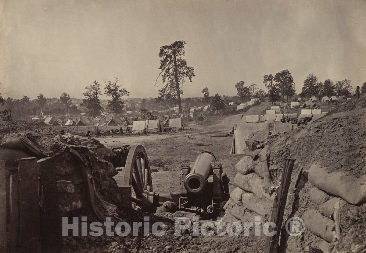 Photo Print : George N. Barnard - Rebel Works in Front of Atlanta, Georgia No. 3 : Vintage Wall Art