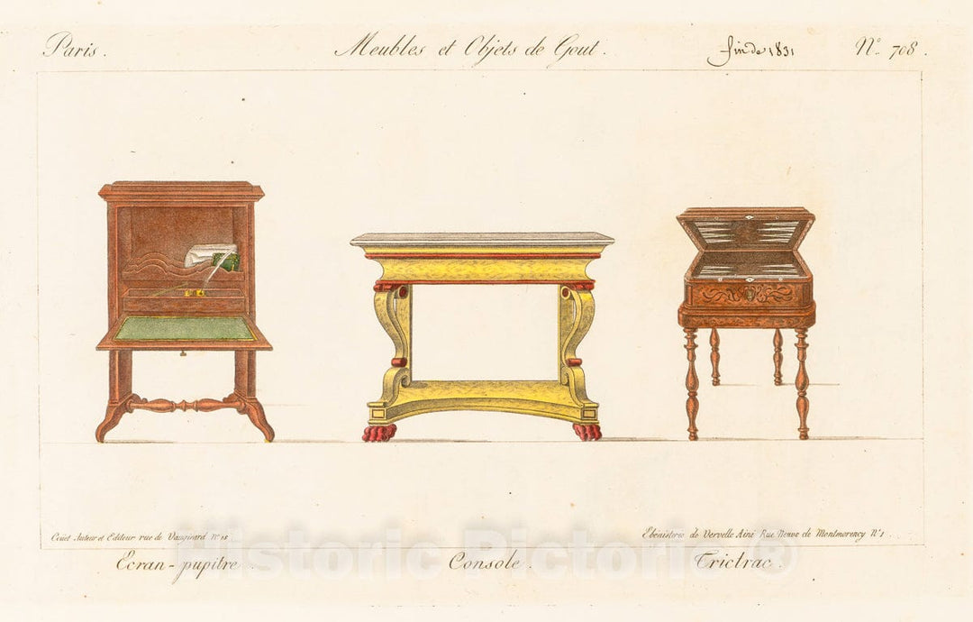 Art Print : Pierre de La Mésangère - Meubles et Objets de Goût  v.1 : Vintage Wall Art
