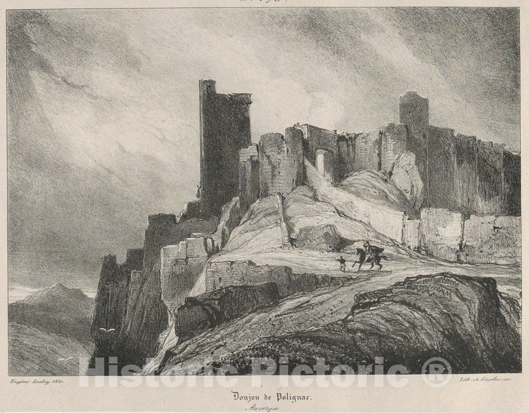Art Print : Eugène Isabey - The Dungeon of Polignac : Vintage Wall Art