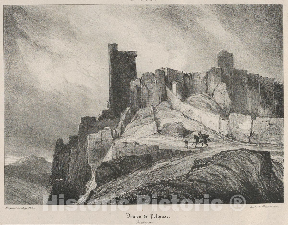 Art Print : Eugène Isabey - The Dungeon of Polignac : Vintage Wall Art