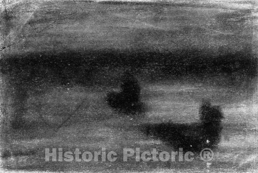 Art Print : Arthur B. Davies - Mysterious Barges I : Vintage Wall Art