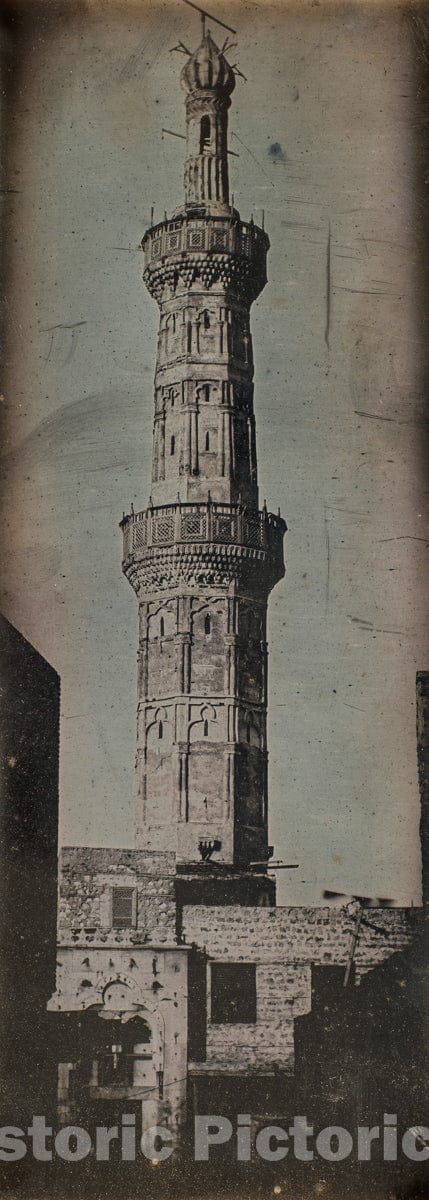 Photo Print : Joseph-Philibert Girault de Prangey - Grand Minaret, Alexandria : Vintage Wall Art