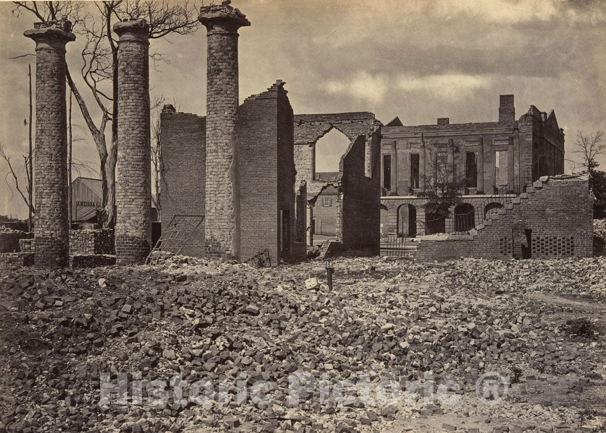 Photo Print : George N. Barnard - Ruins in Columbia, South Carolina No. 2 : Vintage Wall Art