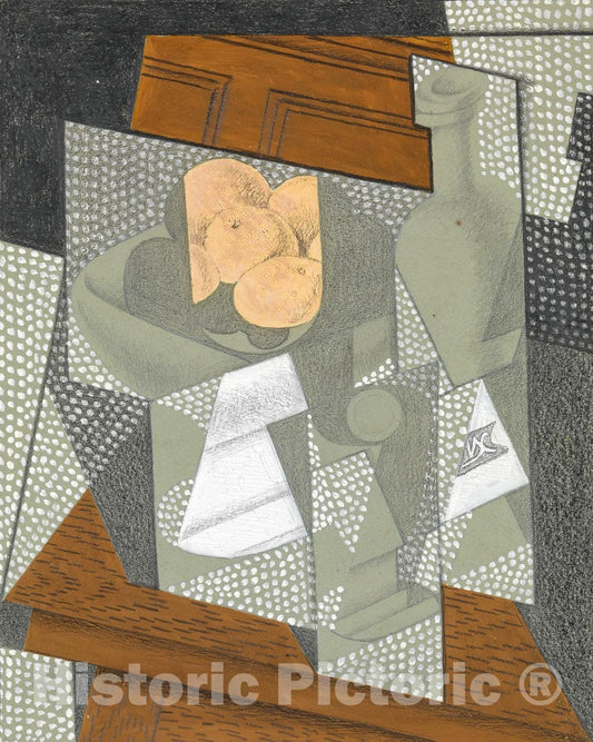 Art Print : Juan Gris - The Fruit Bowl : Vintage Wall Art