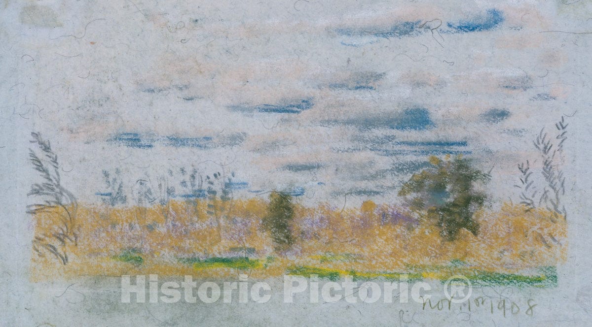 Art Print : Arthur B. Davies - Meadow Weeds : Vintage Wall Art