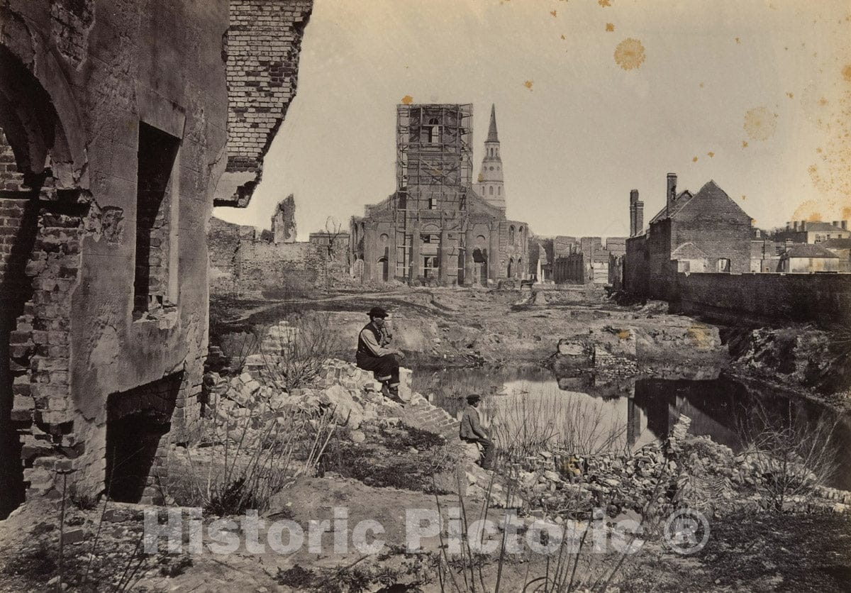 Photo Print : George N. Barnard - Ruins in Charleston, South Carolina : Vintage Wall Art