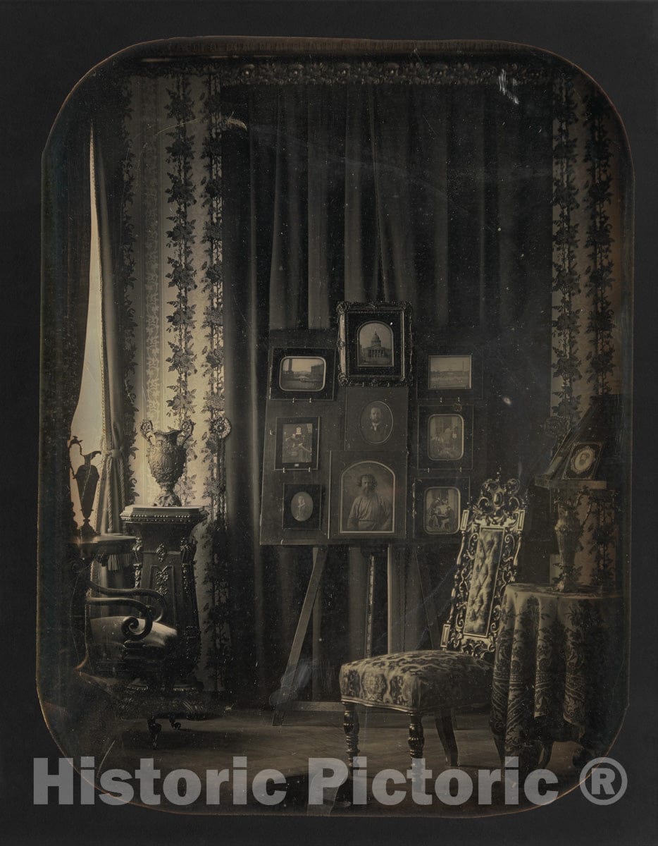Photo Print : Baron Jean-Baptiste-Louis Gros - The Salon of Baron Gros : Vintage Wall Art