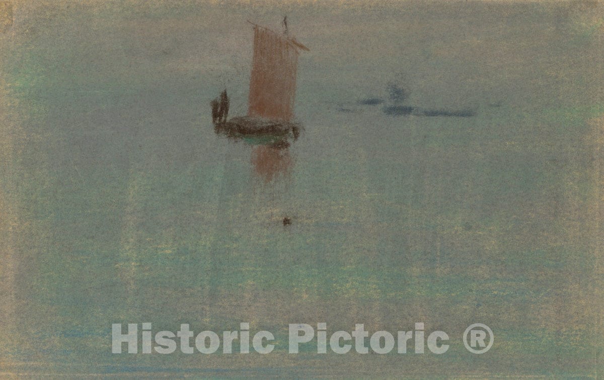 Art Print : Arthur B. Davies - Boats at Evening : Vintage Wall Art