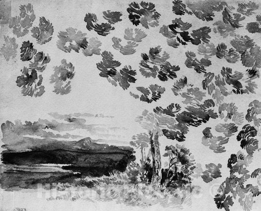 Art Print : John Singer Sargent - Leaves : Vintage Wall Art