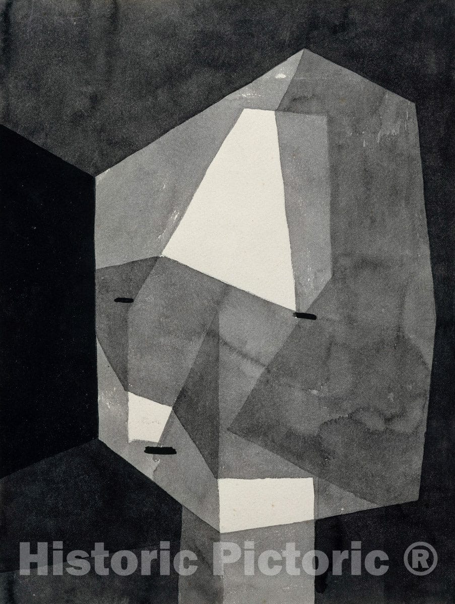 Art Print : Paul Klee - Rough-Cut Head : Vintage Wall Art