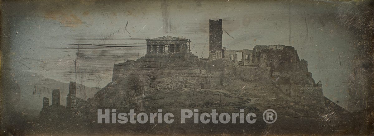 Photo Print : Joseph-Philibert Girault de Prangey - Western Approach to the Acropolis, Athens : Vintage Wall Art