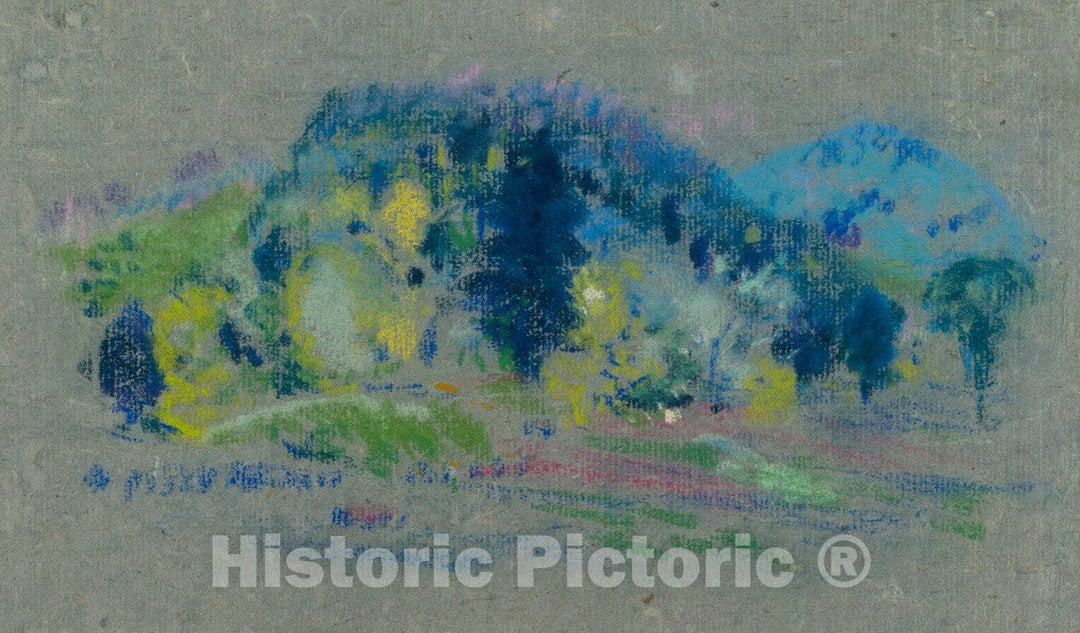 Art Print : Arthur B. Davies - Spring Landscape : Vintage Wall Art