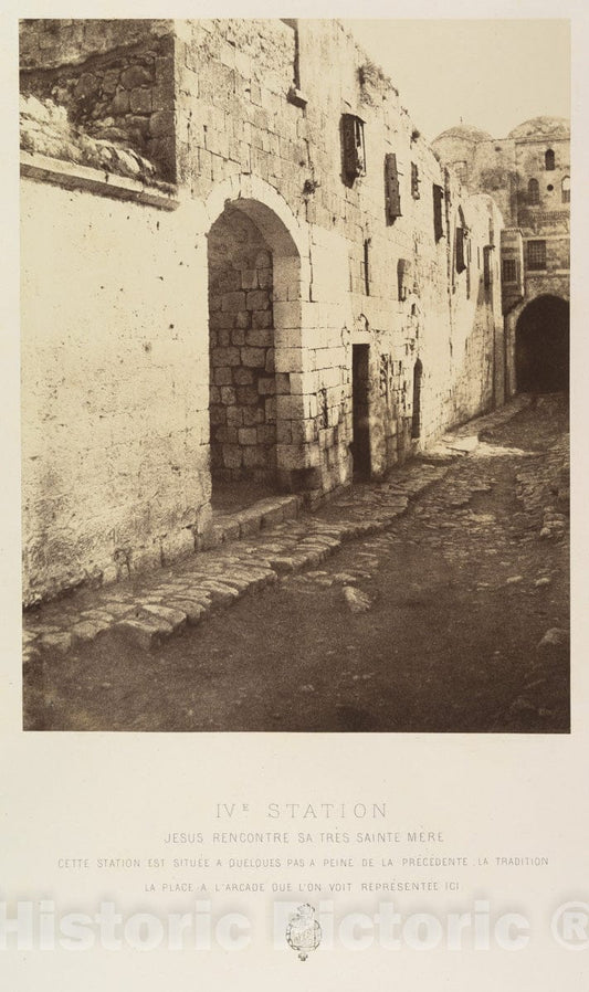 Photo Print : IVe Station. Jesus Rencontre sa tres Sainte Mere. - Artist: Louis de Clercq - Created: 1860 : Vintage Wall Art