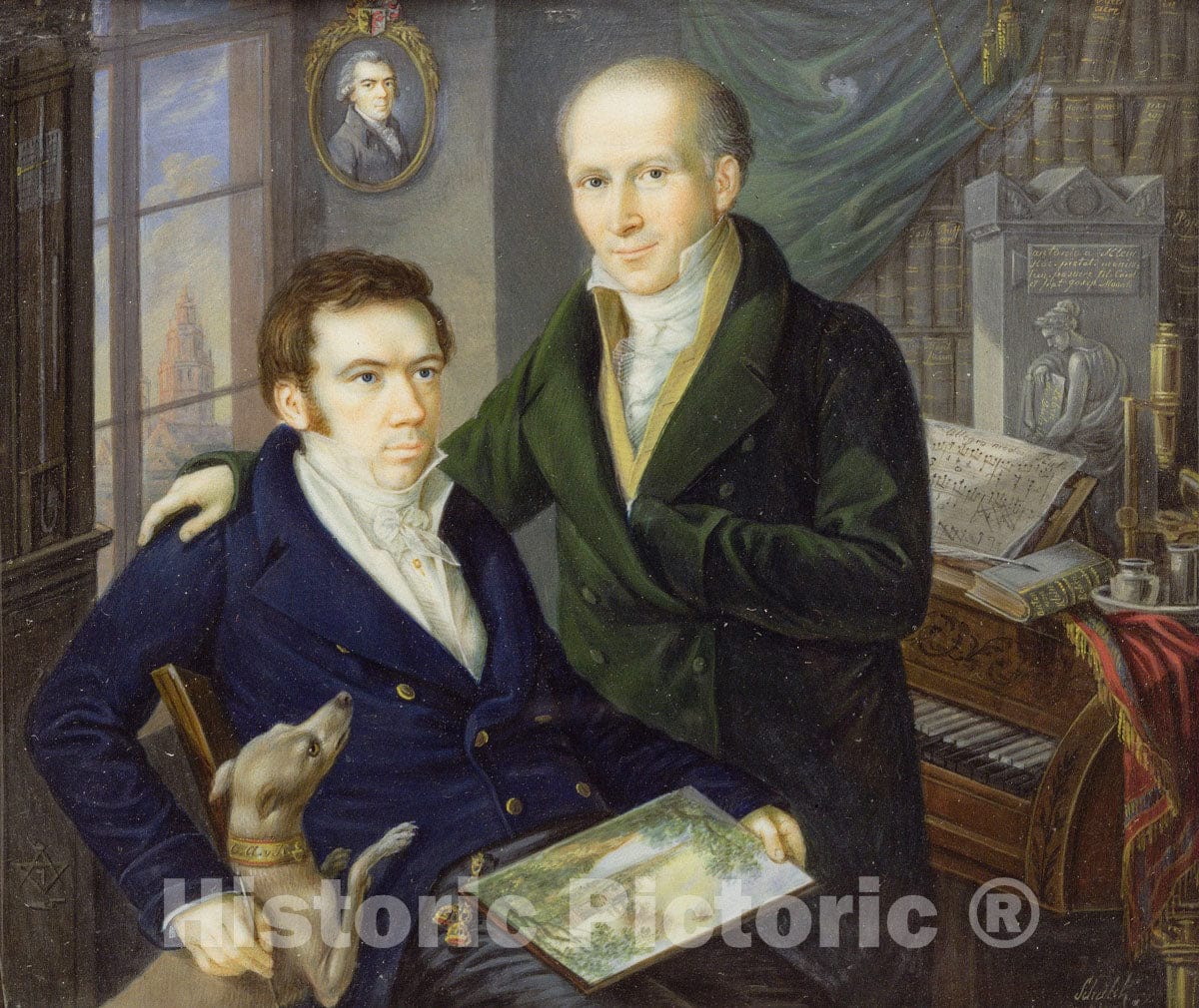 Art Print : Heinrich Franz Schalck - Joseph and Karl August von Klein : Vintage Wall Art