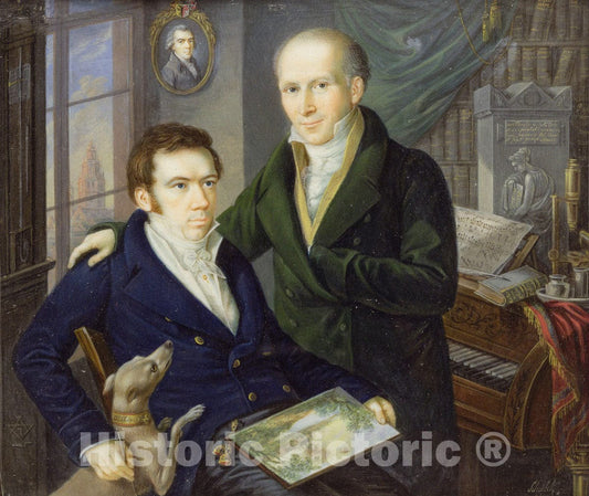 Art Print : Heinrich Franz Schalck - Joseph and Karl August von Klein : Vintage Wall Art