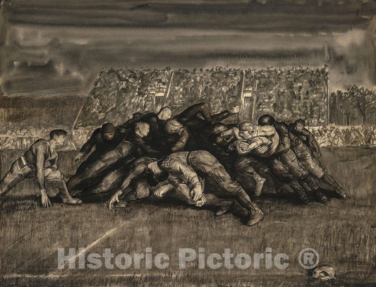 Art Print : George Bellows - One Long Arm Spined Animal with Six Legs : Vintage Wall Art