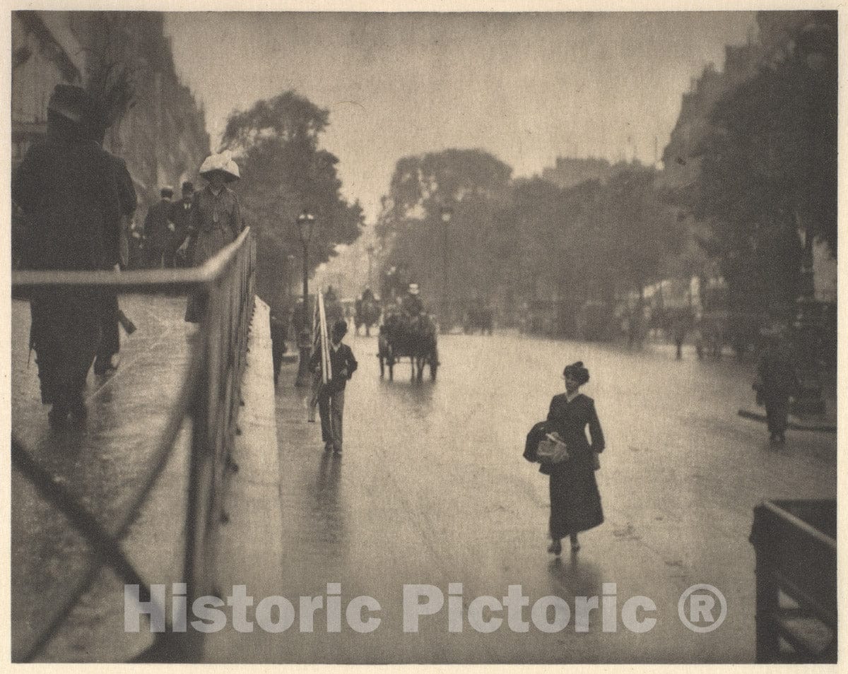 Art Print : Alfred Stieglitz - A Snapshot, Paris : Vintage Wall Art