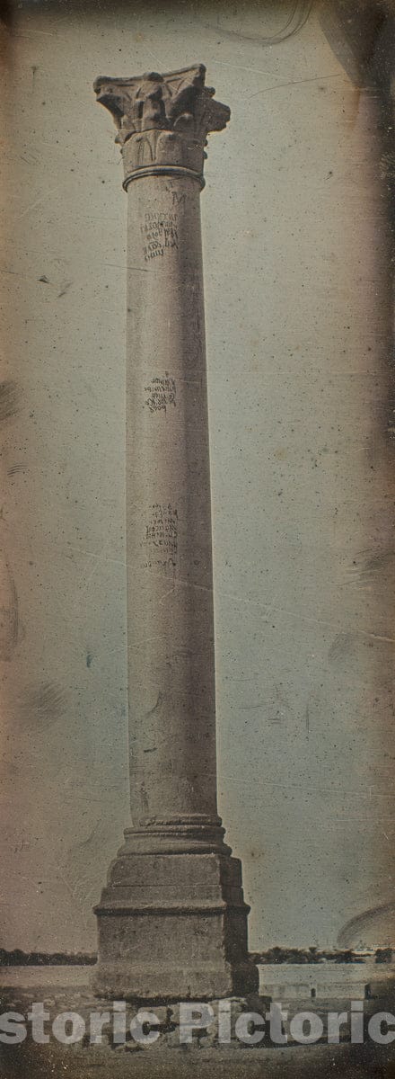 Photo Print : Joseph-Philibert Girault de Prangey - Pompey's Column, Alexandria : Vintage Wall Art