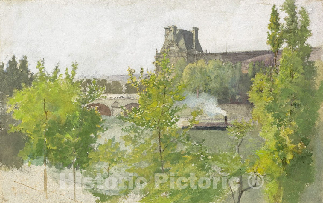 Art Print : Arthur B. Davies - Louvre : Vintage Wall Art