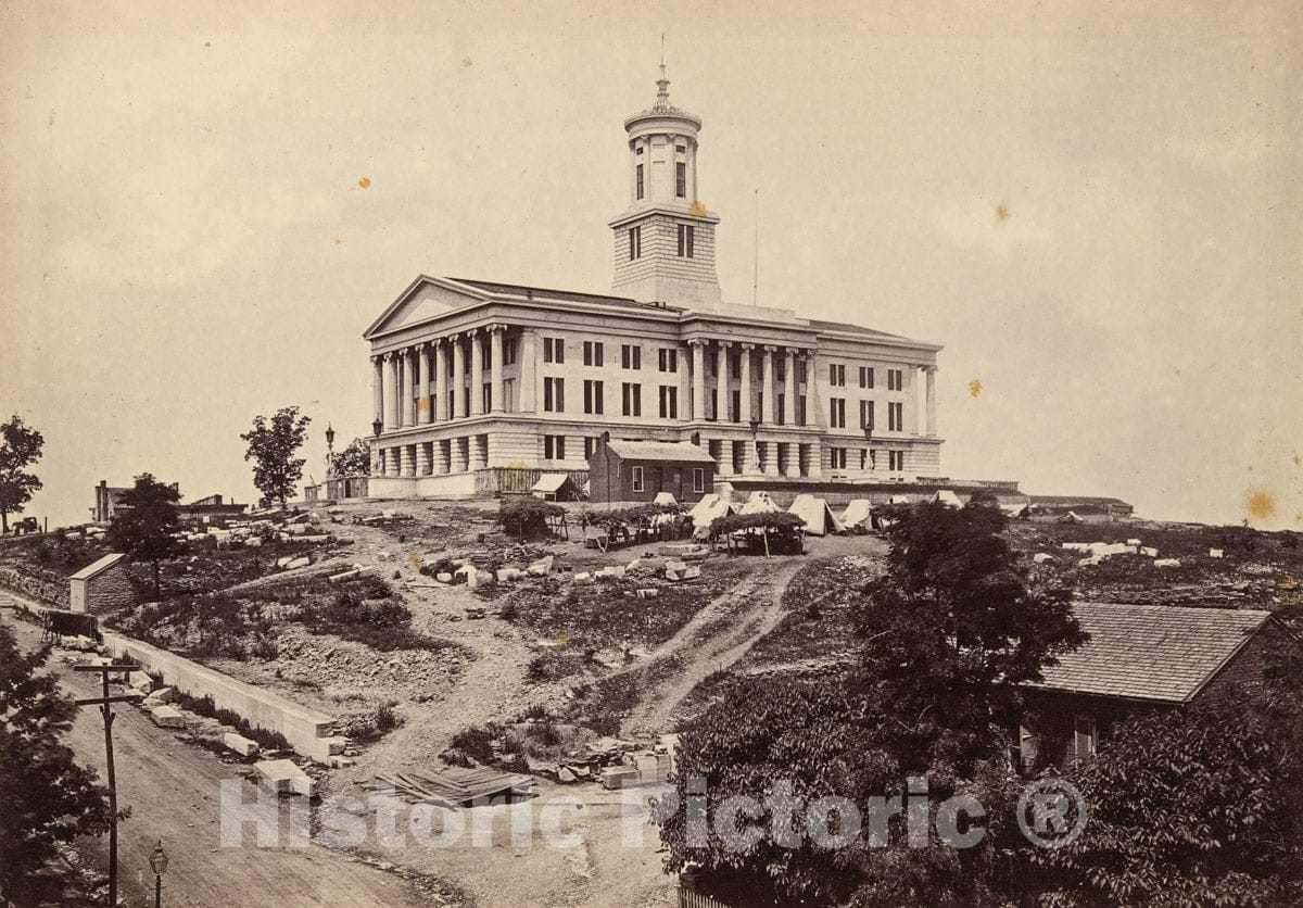 Photo Print : George N. Barnard - The Capitol, Nashville, Tennessee : Vintage Wall Art
